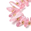 Electroplated Natural Quartz Crystal Beads Strands G-F800-F-4