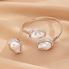 Oval Alloy & Plastic Pearl Jewelry Sets WGB491C-11-1