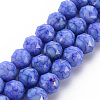 Opaque Baking Painted Glass Beads Strands EGLA-N006-011B-1