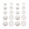 Craftdady 150Pcs 5 Styles 316 Surgical Stainless Steel Lace Edge Bezel Cups STAS-CD0001-09-2