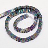 Electroplate Non-magnetic Synthetic Hematite Heishi Beads Strands G-J171A-3x3mm-M-3
