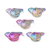 Electroplate and Golden Metal Enlaced Glass Beads X-EGLA-T029-03A-1