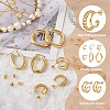 Yilisi 4Pair 4 Style C-shape Brass Stud Earrings DIY-YS0001-41-3