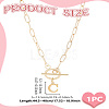 304 Stainless Steel Letter Pendant Necklaces NJEW-LP0001-52C-G-2