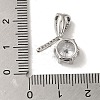 Micro Pave Clear Cubic Zirconia Pendants KK-S351-02P-02-3