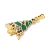 Christmas Brass Micro Pave Cubic Zirconia Pendants LS-KK-K305-07B-02-2