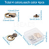 16 Sets 4 Colors Zinc Alloy Bag Lifting Ring FIND-GFN0001-03-3
