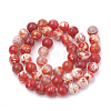 Dyed Natural Crackle Agate Beads Strands G-T100-04C-2