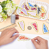 16Pcs 8 Colors Game Day Polyester Computerized Embroidery Cloth Iron on/Sew on Patches DIY-ME0001-93-3