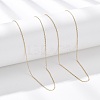 1MM 304 Stainless Steel Cable Chain Necklaces X-NJEW-T016-15G-1