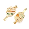 Brass Micro Pave Cubic Zirconia Pendants KK-C248-04G-02-2