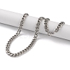 304 Stainless Steel Cuban Link Chain Necklaces for Men NJEW-B117-01H-P-2