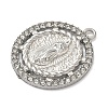 304 Stainless Steel & Rhinestone Pendants STAS-G371-09F-01P-2