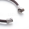 Microfiber Leather Cord Bracelets BJEW-L635-01C-01-4