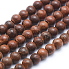 Natural Rosewood Beads Strands X-WOOD-P011-06-10mm-2