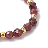 Natural Mixed Stone Beaded Stretch Rings for Women RJEW-JR00868-6