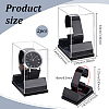 2Pcs Transparent Plastic Single Watch Display Cases CON-PH0003-57-2