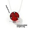 Flat Round Plastic Pendant Invisible Cord Necklaces for Women LS-JB6177-6-1