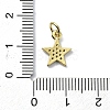 Brass Micro Pave Clear Cubic Zirconia Charms KK-H475-59G-08-3
