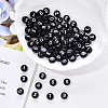 Black Opaque Acrylic Beads SACR-YW0001-16A-8