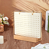 Iron Felt Enamel Pin Display Pages with Wooden Base ODIS-WH0007-77-4