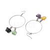 Butterfly Glass Dangle Earrings EJEW-JE05836-4