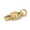 Brass Micro Pave Colorful Cubic Zirconia Glass Pendants X-KK-R162-026F-G-2