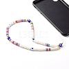 Acrylic Letter Beads and Handmade Polymer Clay Beads Mobile Straps HJEW-JM00552-2