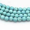 1 Strand Natural Howlite Beads Strands X-TURQ-G103-6mm-01-2
