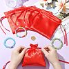 Satin Cloth Drawstring Pouches with Flower ST-CJ0048-001A-4