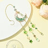 Natural Green Aventurine Chips Moon Pendant Decorations HJEW-FS00027-03-3