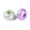UV Plating Opaque Acrylic European Beads X-OACR-N160-03-2