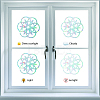 Waterproof PVC Colored Laser Stained Window Film Adhesive Stickers DIY-WH0256-053-4