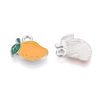 Fruit Alloy Enamel Charms PALLOY-S058-01P-29-1
