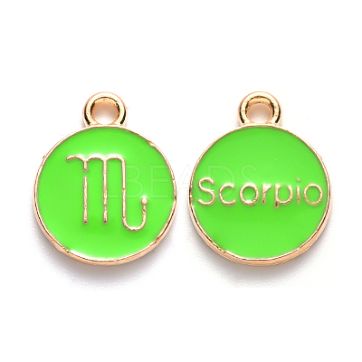 Alloy Enamel Pendants X-ENAM-S124-01A-06L-1