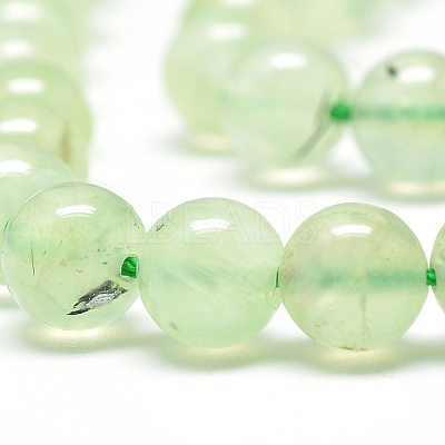 Natural Prehnite Beads Strands G-S263-4mm-04-1