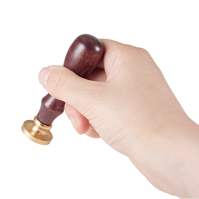 DIY Letter Scrapbook Brass Wax Seal Stamps and Wood Handle AJEW-P068-B04-1