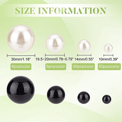 ABS Plastic & Plastic Imitation Pearl Beads KY-BC0001-34-1