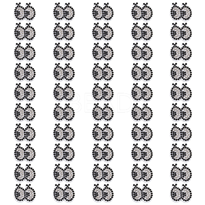 50Pcs Eye Hotfix Rhinestone Sew on Patches DIY-FG0007-30-1