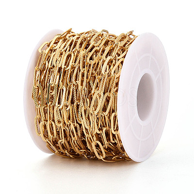 Brass Paperclip Chains CHC-T018-52G-1