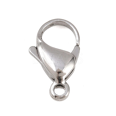 Tarnish Resistant 304 Stainless Steel Lobster Claw Clasps X-STAS-G035-H-1
