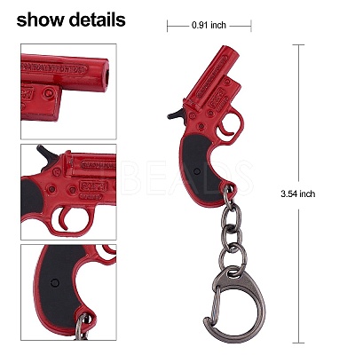 Pistol Weapon Model Pendant Keychain JX509A-1