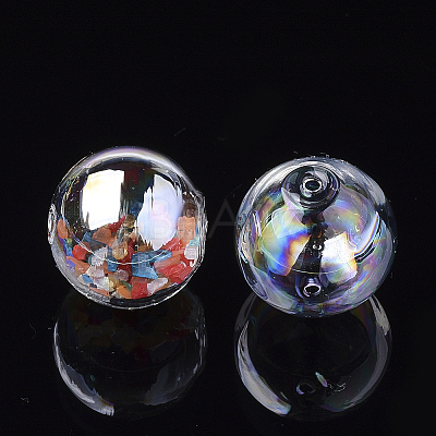 Handmade Blown Glass Globe Beads LS-X-DH017J-1-16mm-AB-1