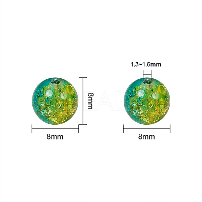 Round Transparent Crackle Glass Beads CCG-X0006-B-WH-1