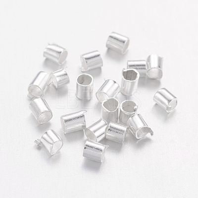 Brass Crimp Beads X-KK-L021-S-1