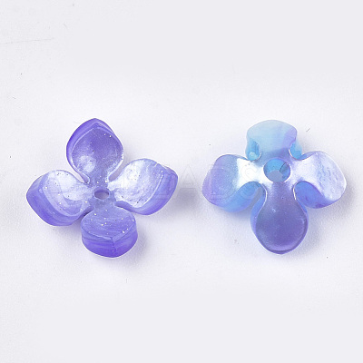 Cellulose Acetate(Resin) Bead Caps KK-S161-02F-1