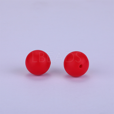 Round Silicone Focal Beads SI-JX0046A-126-1
