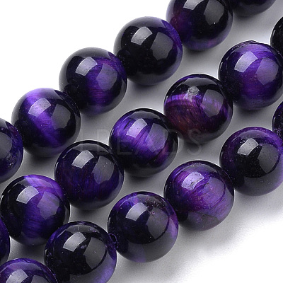 Natural Tiger Eye Beads Strands G-S259-03A-12mm-1