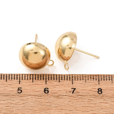 Brass Stud Earring Findings KK-G604-01G-06-1