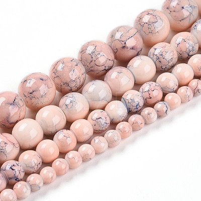 Baking Paint Glass Beads Strands DGLA-N003-4mm-C02-1